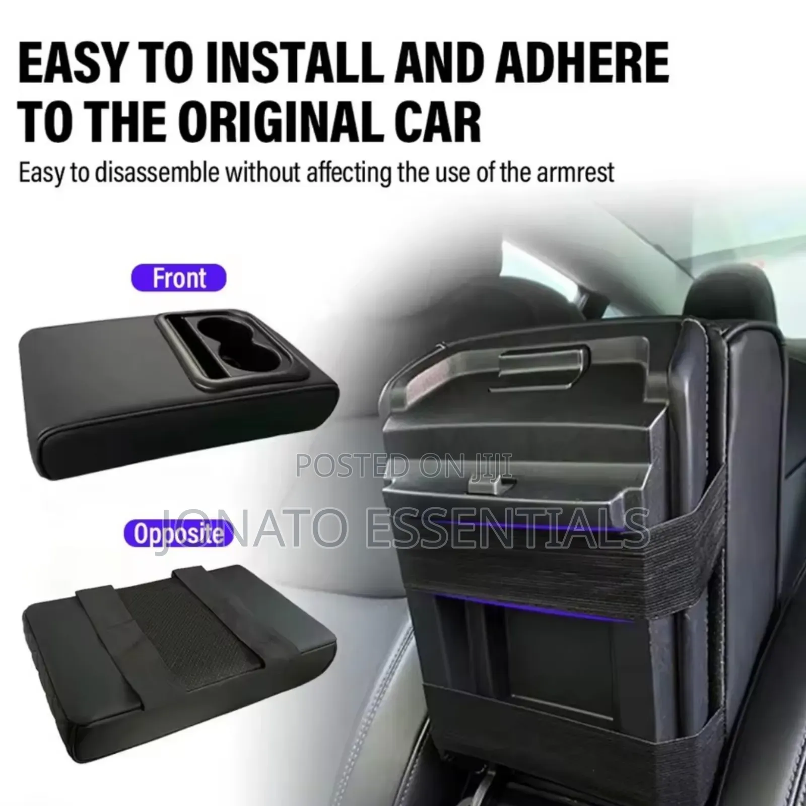 Car Arm Rest Cushion With Serviettes Dispenser