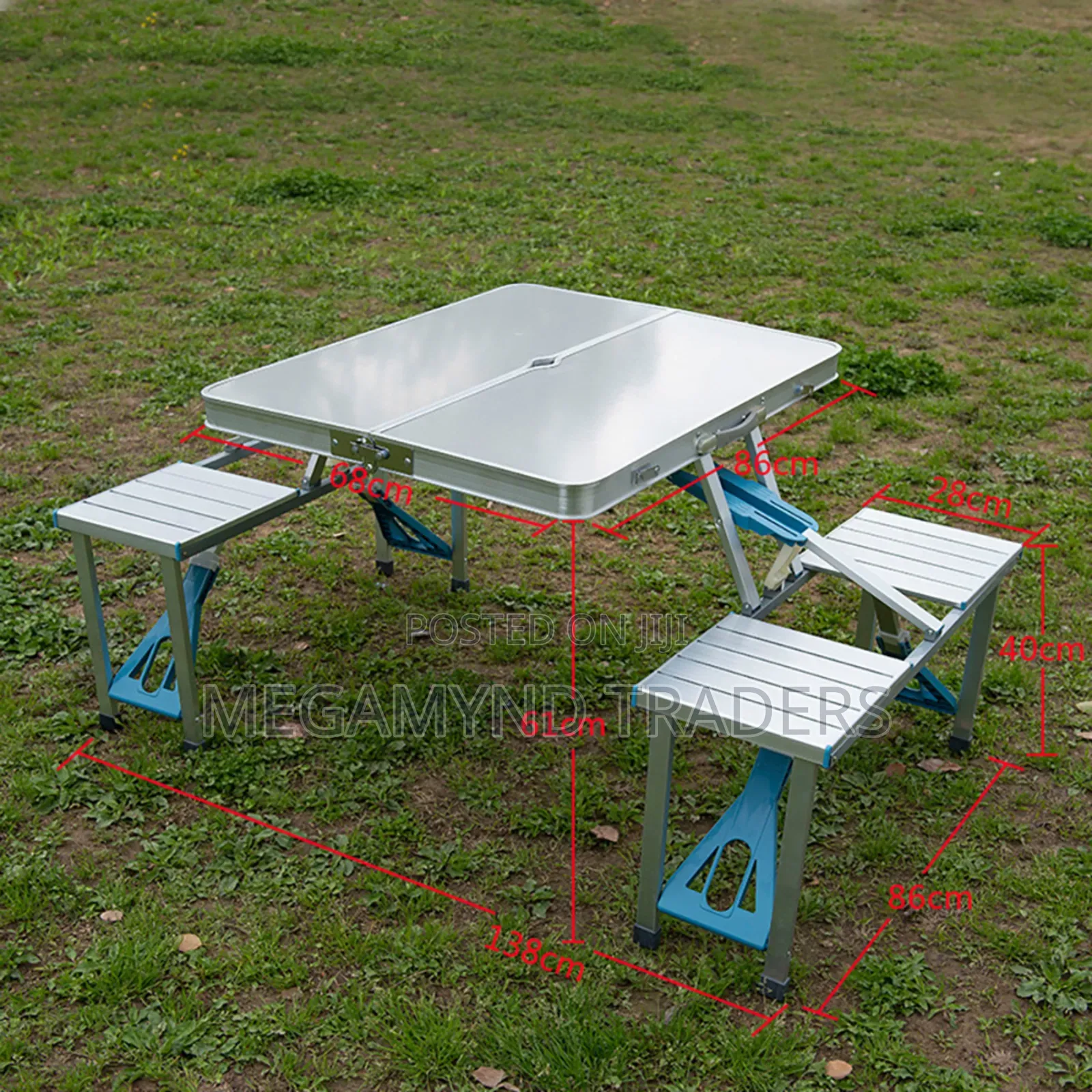 Foldable Table and Chairs/Aluminium Folding Picnic Camping Table