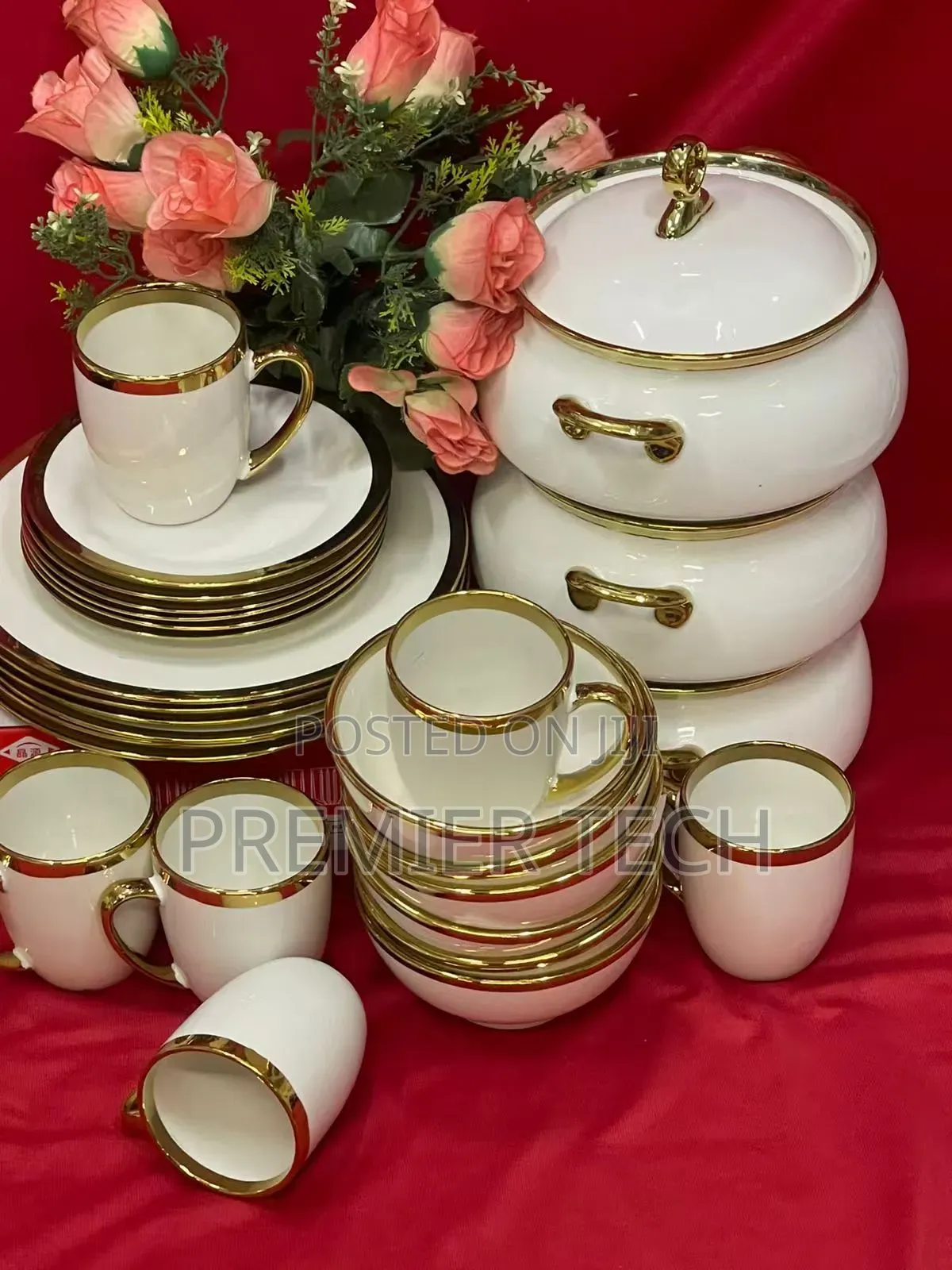 27 PCS Ceramic Gold Line Dinner Set