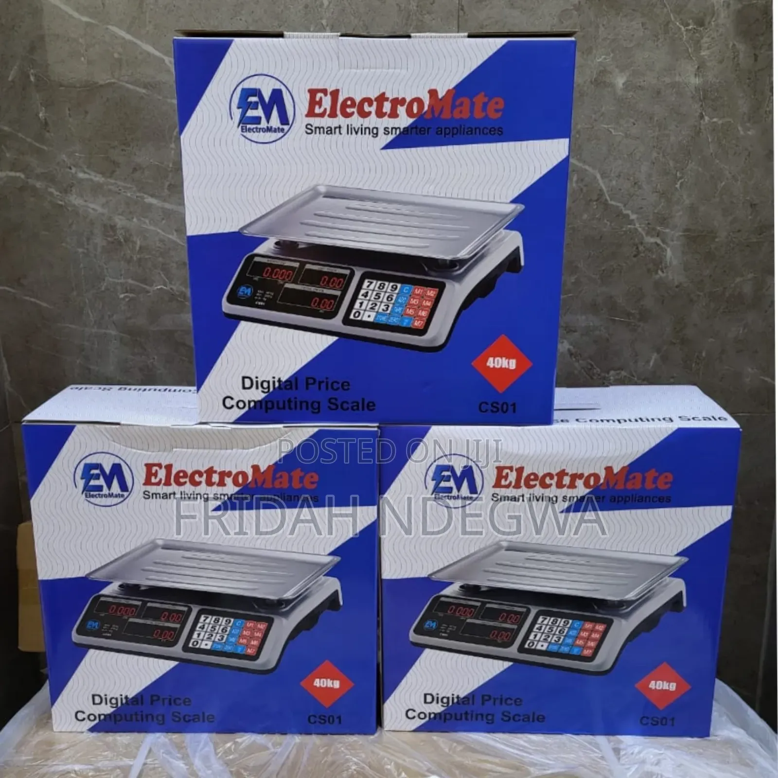 *Electromate 40kgs Digital Price Computing Scale-No Arm*