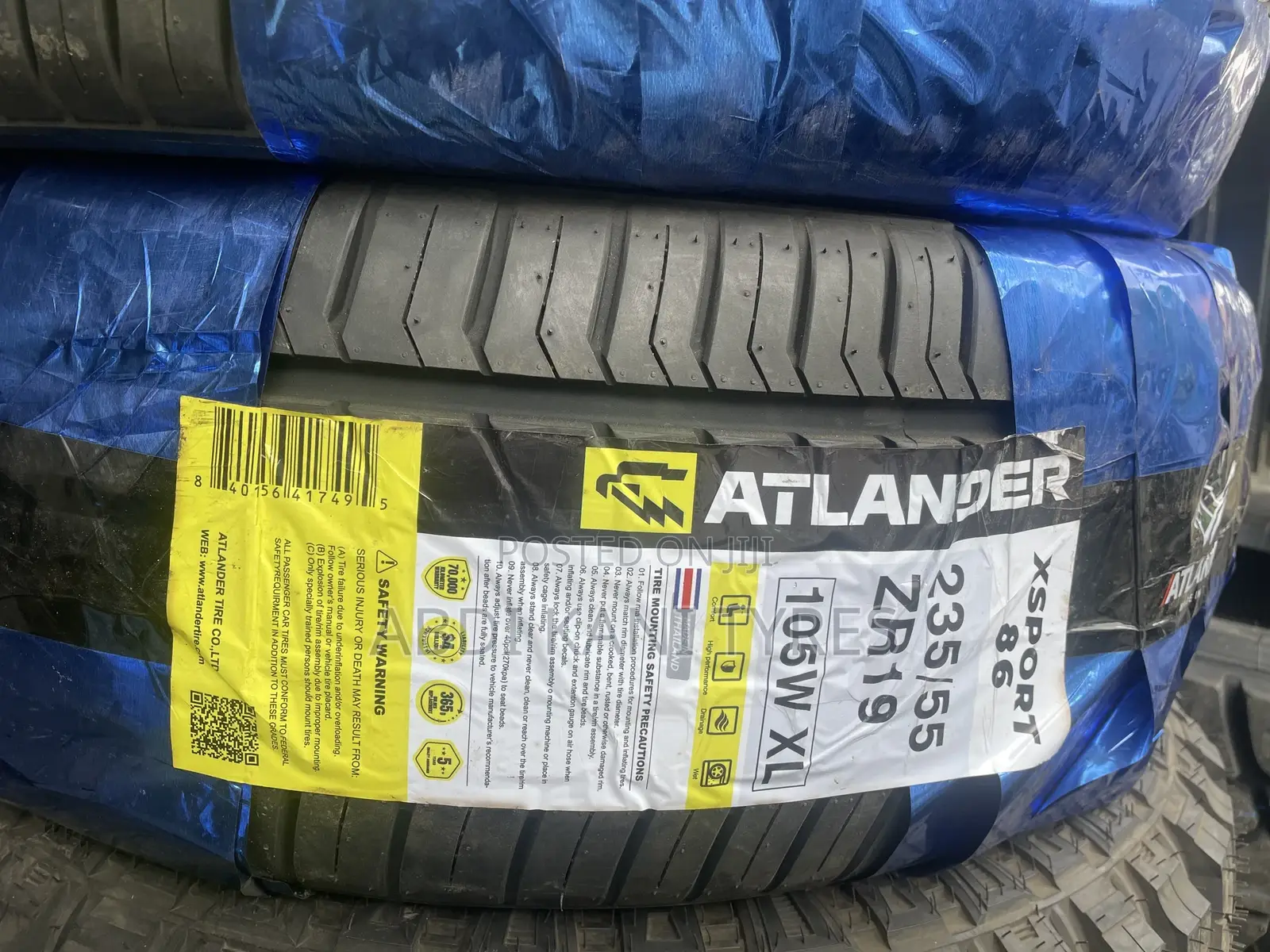 235/55r19 Atlander Tires (Made in Thailand)