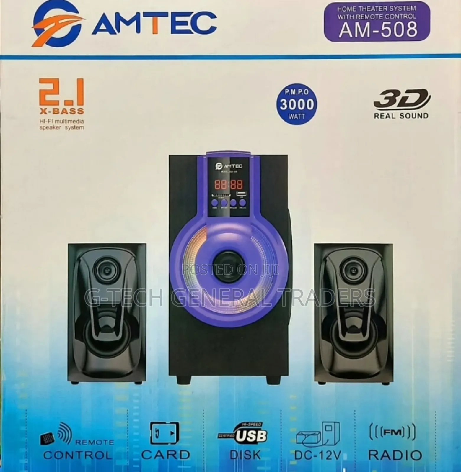 Amtec 2.1 X-bass Speaker System Am-508