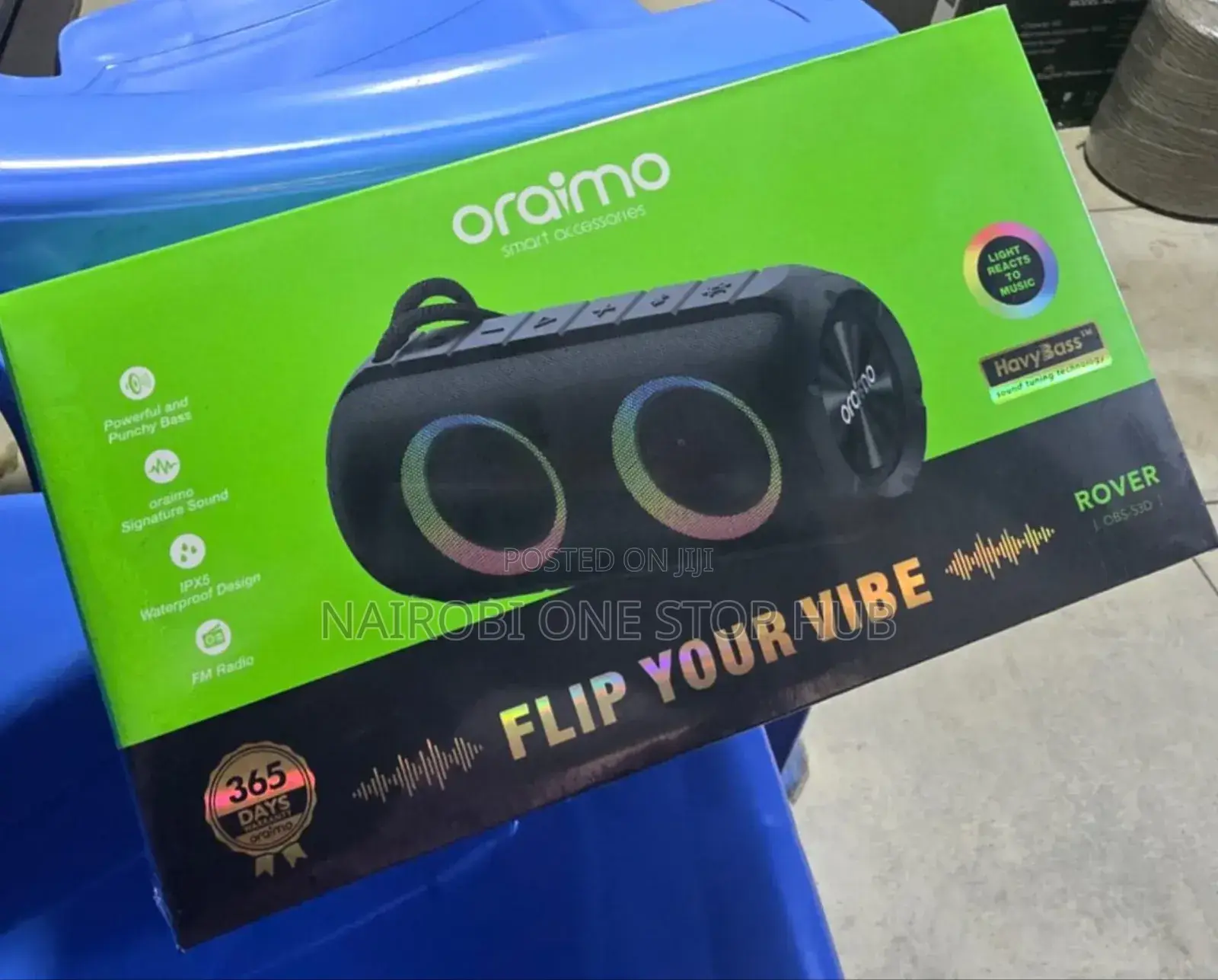 Oraimo Rover Bluetooth Speaker With RGB Lights and Deep Bass