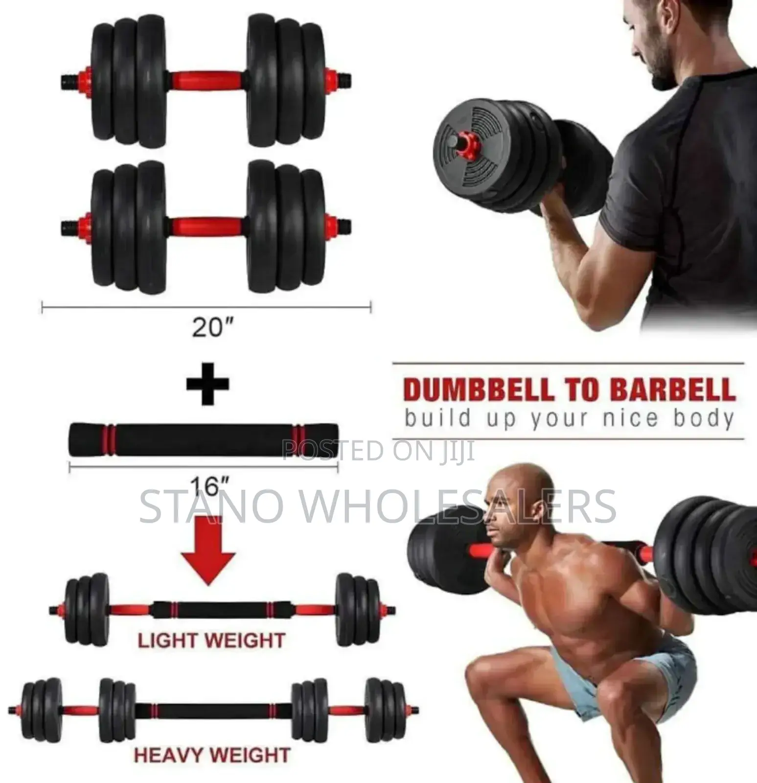 Build Up 50 KGS Dumbbells and Barbell