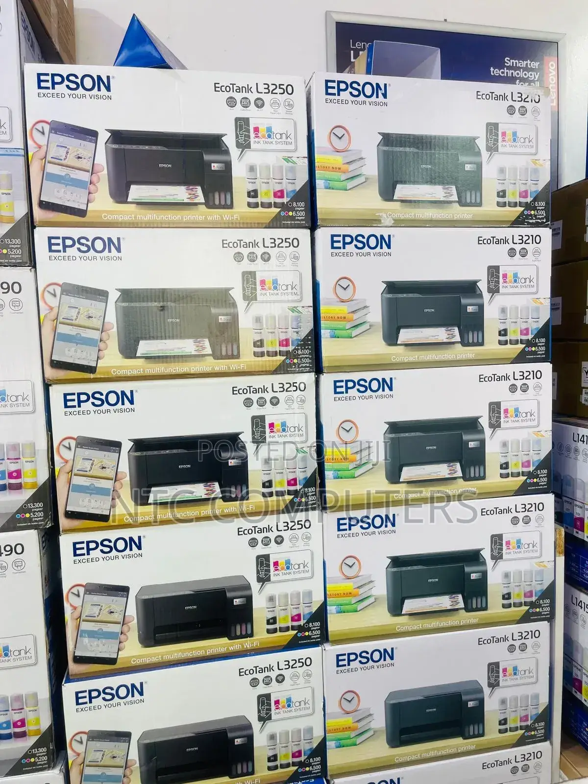 <>Epson Ecotank L3250 A4 Wi-Fi All-in-One Ink Tank Printer