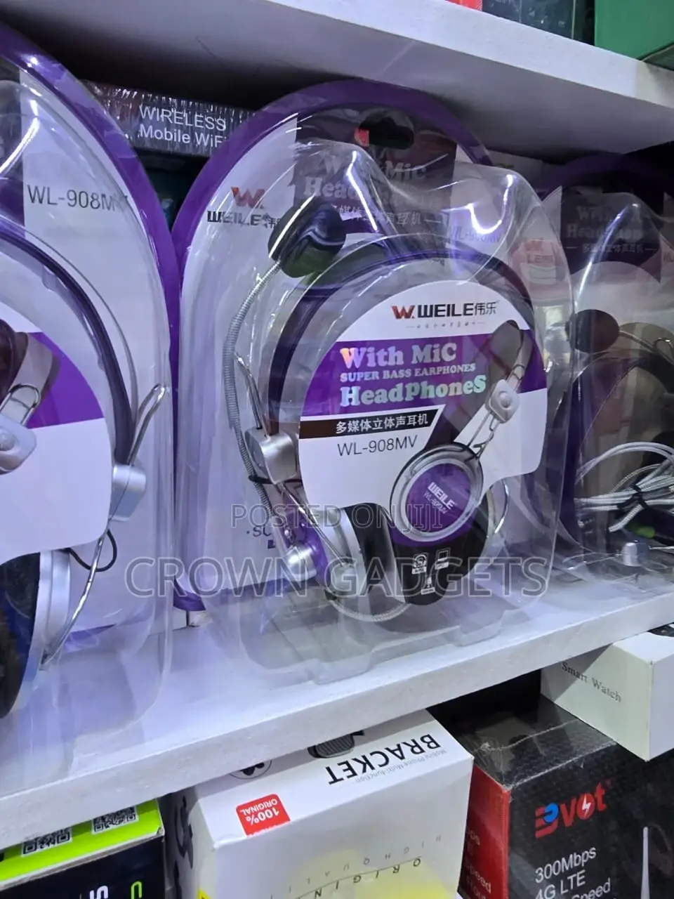 Weile Wired Headphones With Adjustable Mic Comfort Cushions