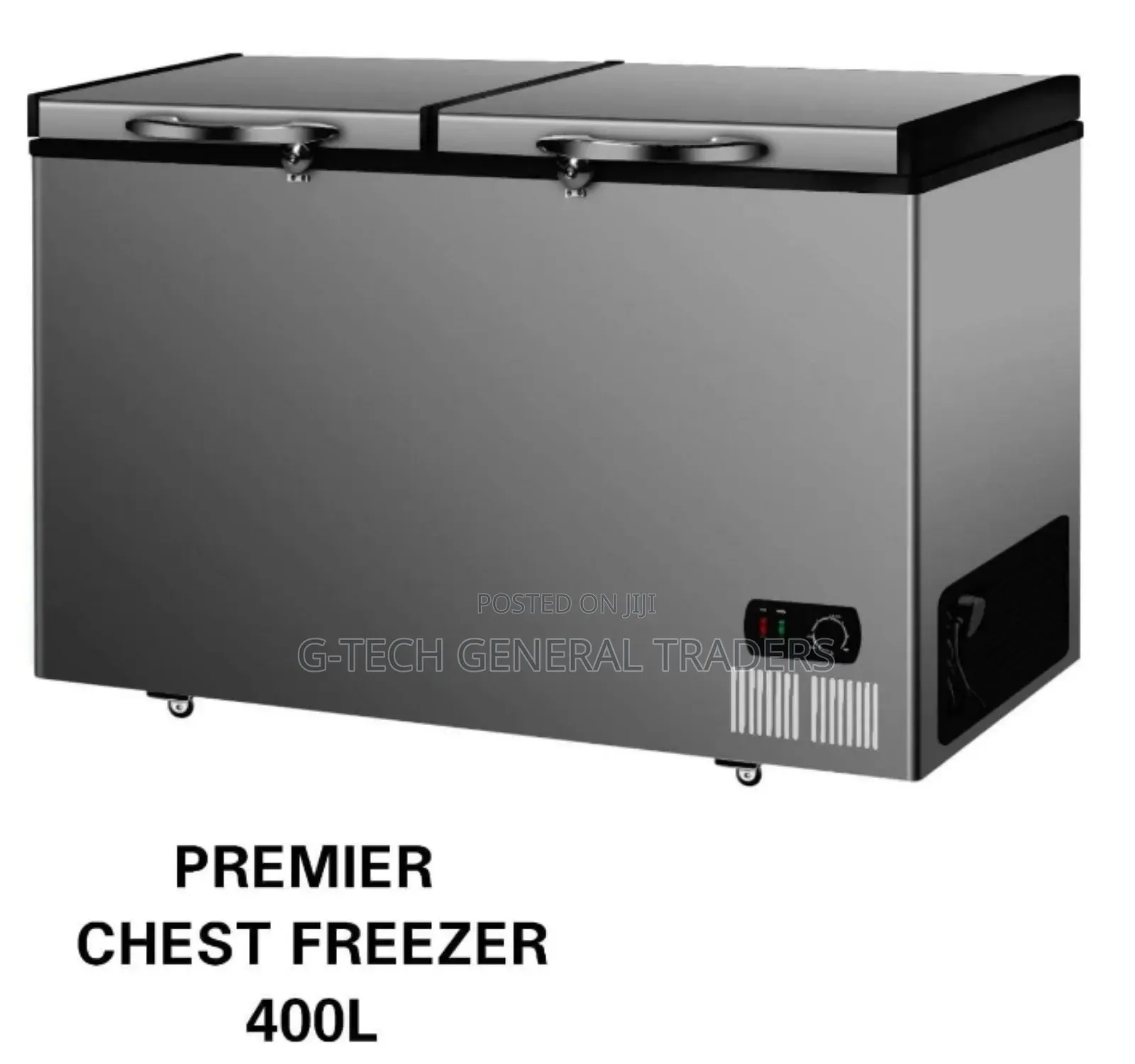 Premier 400l Double Door Flip Door Energy Saver Chest Freezer