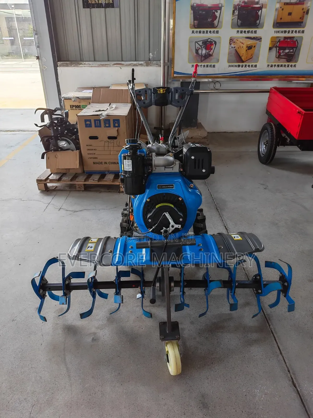 Heavy Duty Diesel 10hp Power Tiller Machine With Accessories.
