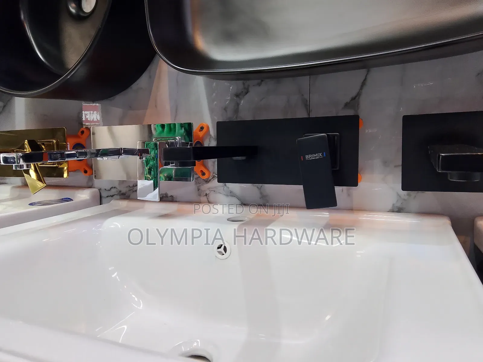 Black Concealed Basin Mixer Tap