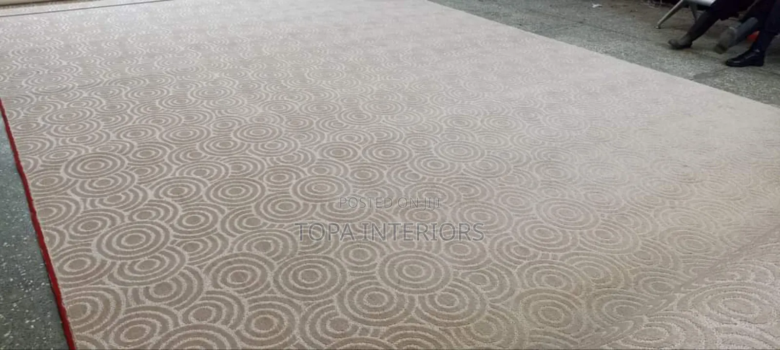 Beige Elegant Design Office Floor Carpets Wall to Wall Carpets