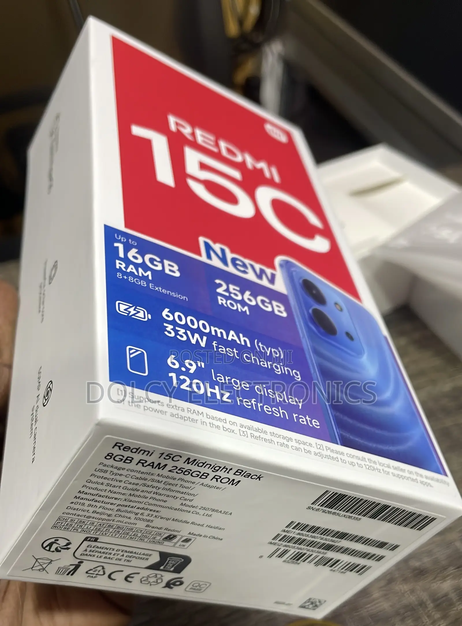 New Xiaomi Redmi 15C 4G 256 GB Black