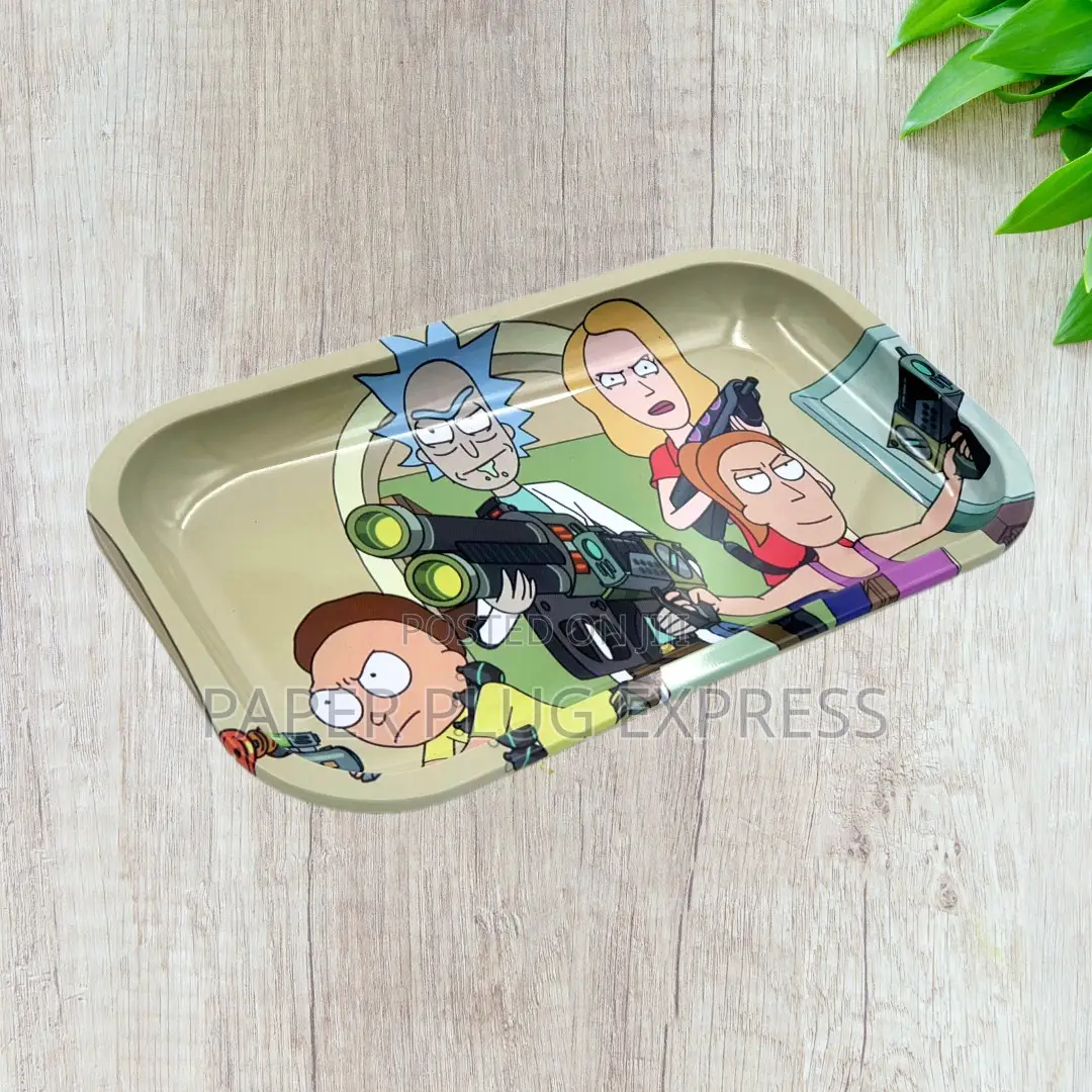 Large Glossy Rick Morty Tray – Premium Metal Build