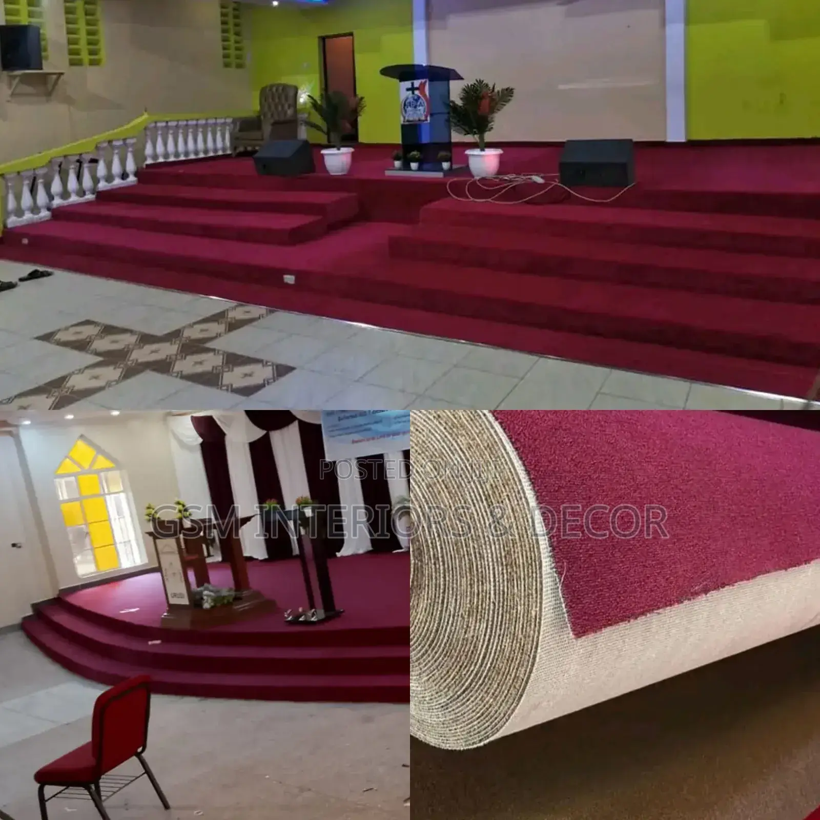 Deep Maroon Wall to Wall Carpets