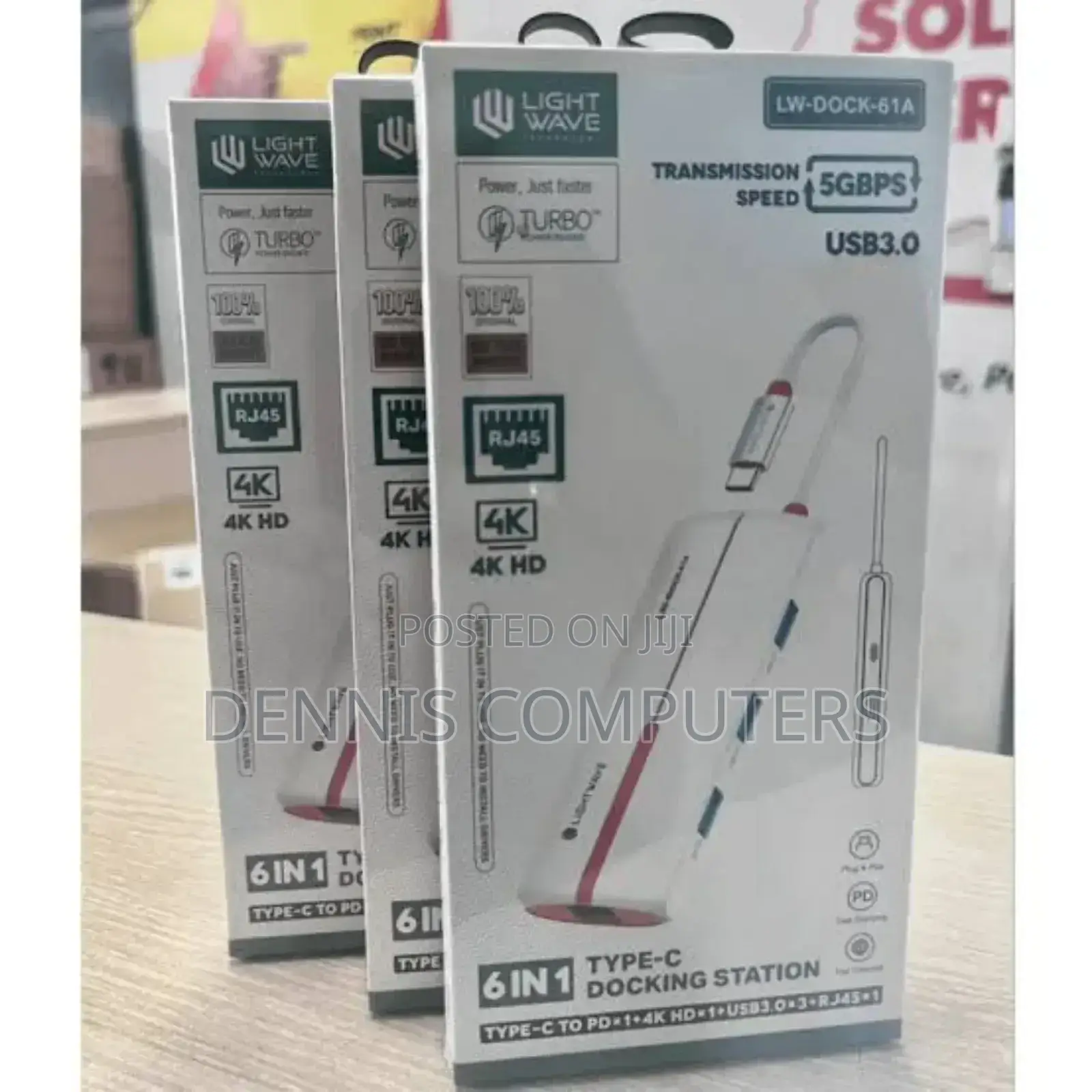 Lightwave (Lw-Doc-61a) Station 3 Usb C/ Hdmi/Rj45