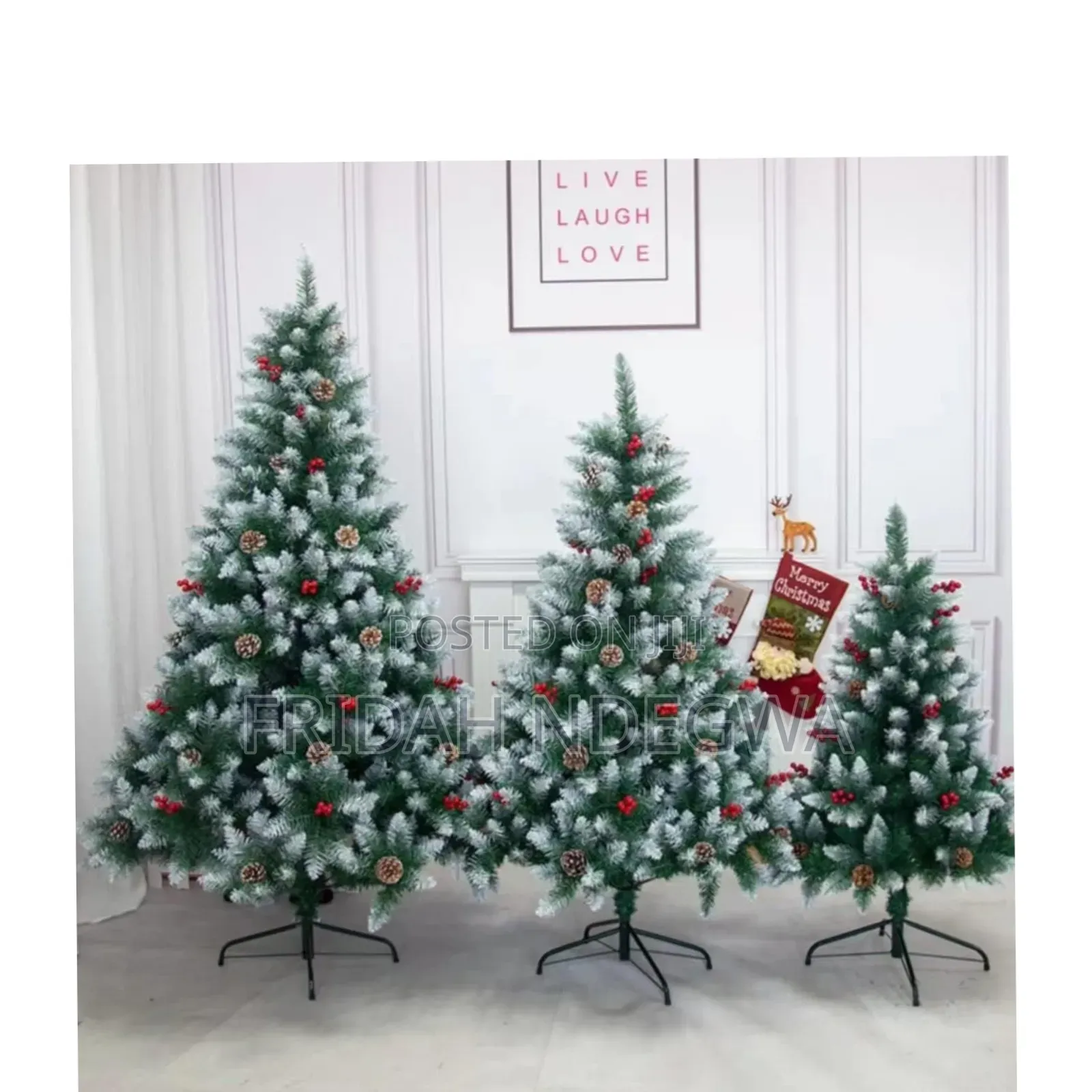 *Frosted Christmas Trees With Cones and Berries* 8ft-2.4mtrs