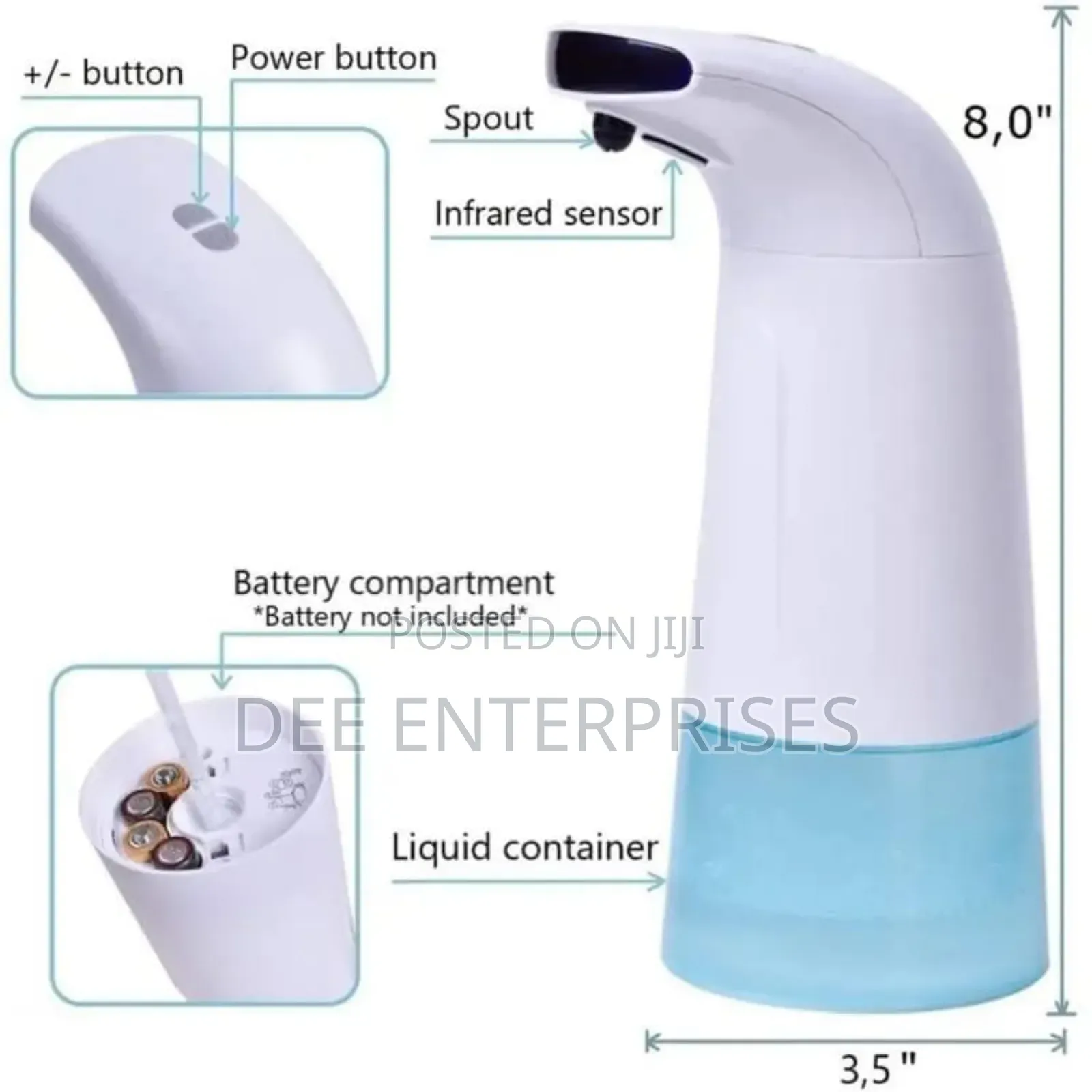 330ml Battery Powered Automatic Foam Soap Dispenser