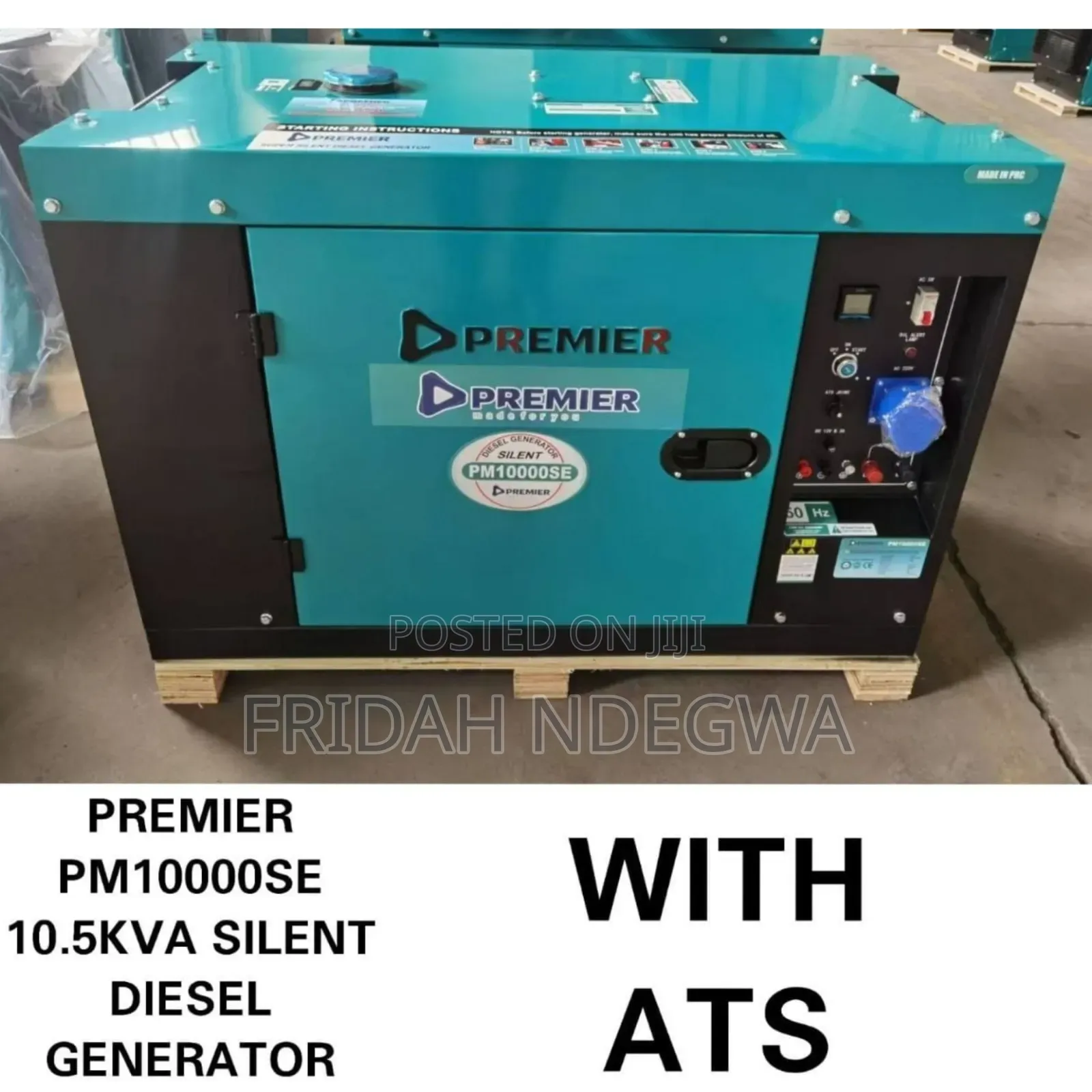 Premier Pm10000se 10.5kva Silent Diesel Generator With Ats