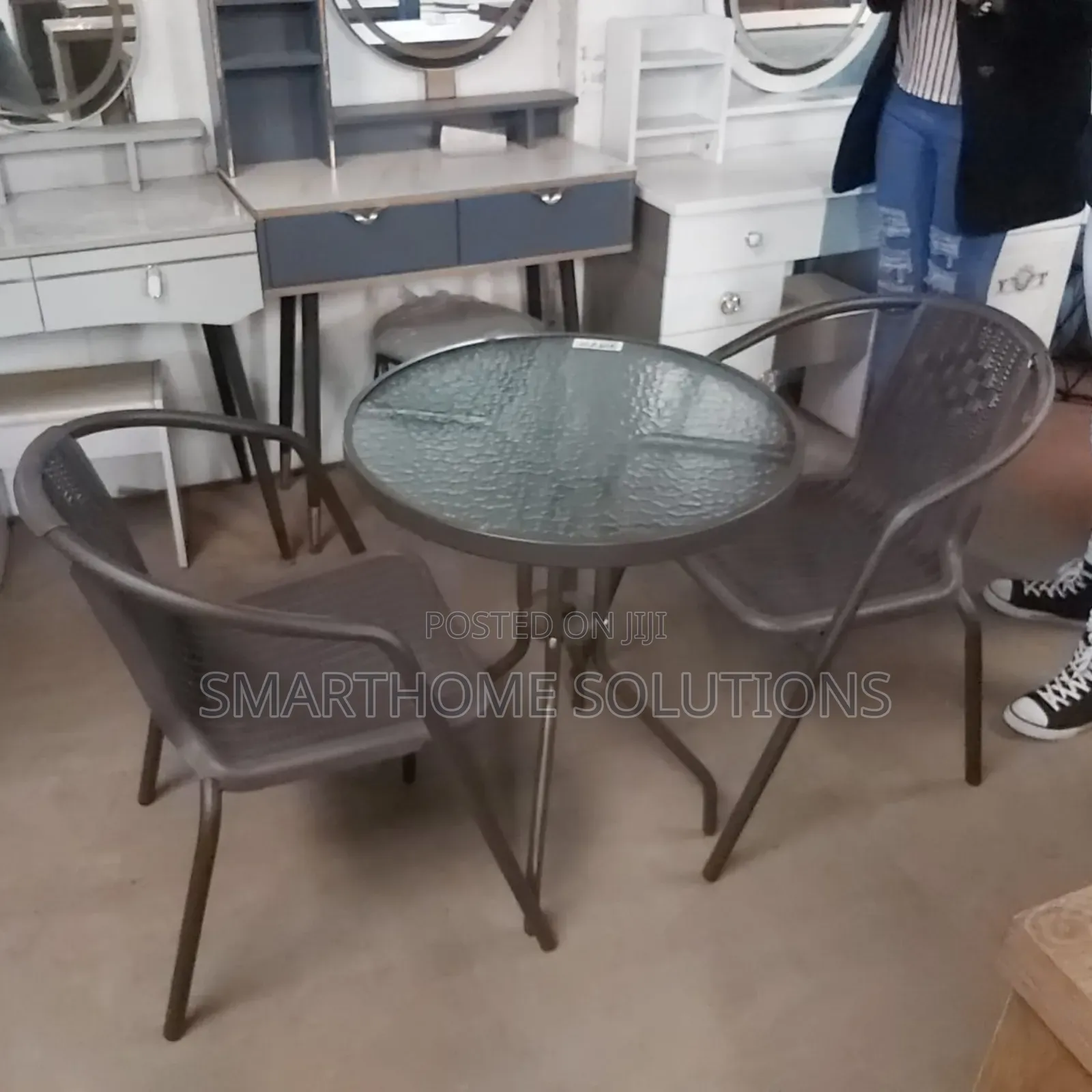 Dining Set : 2-seater Balcony Outdoor Round Table