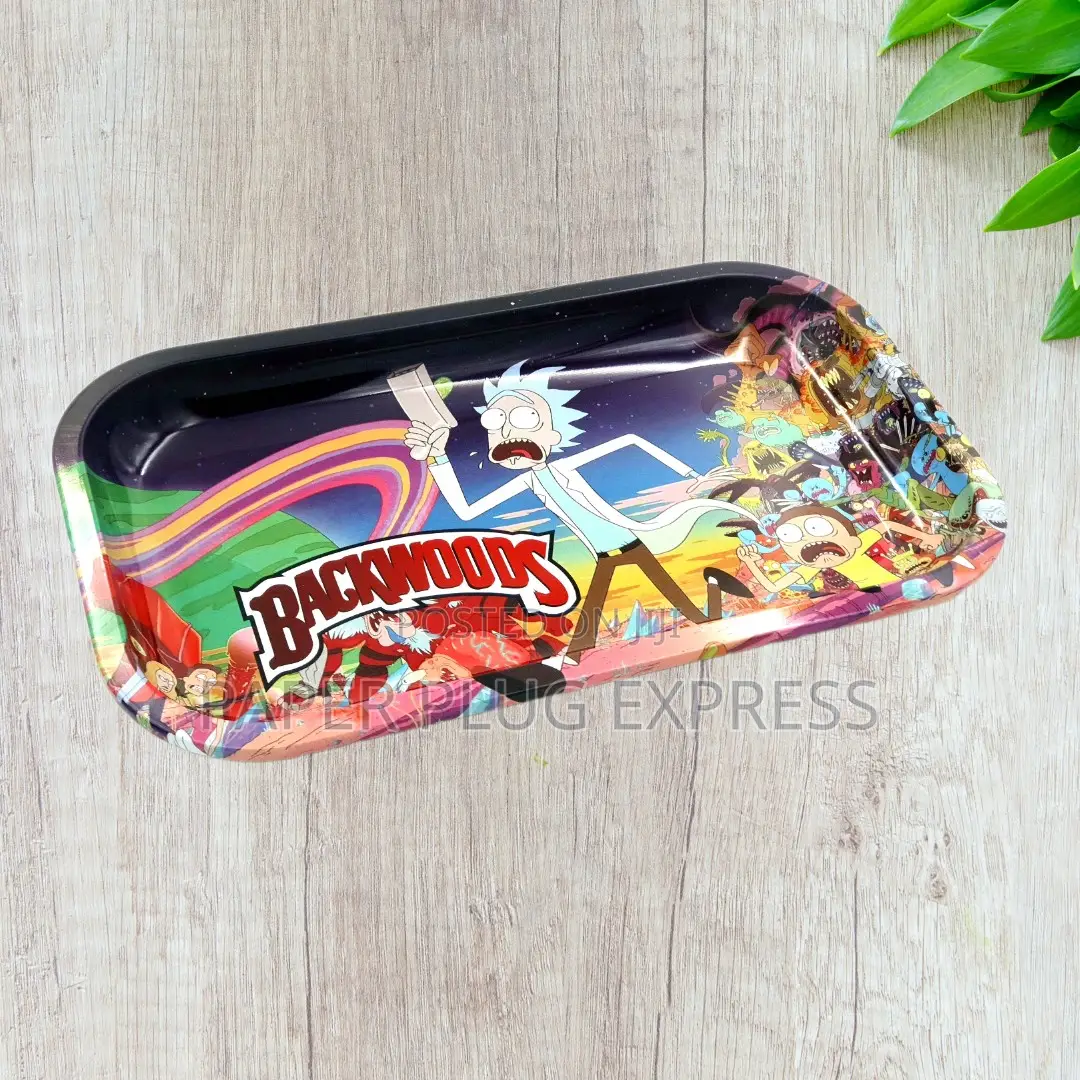 Rick Morty Backwoods Classic Metal Rolling Tray (11.5" X 7.5")