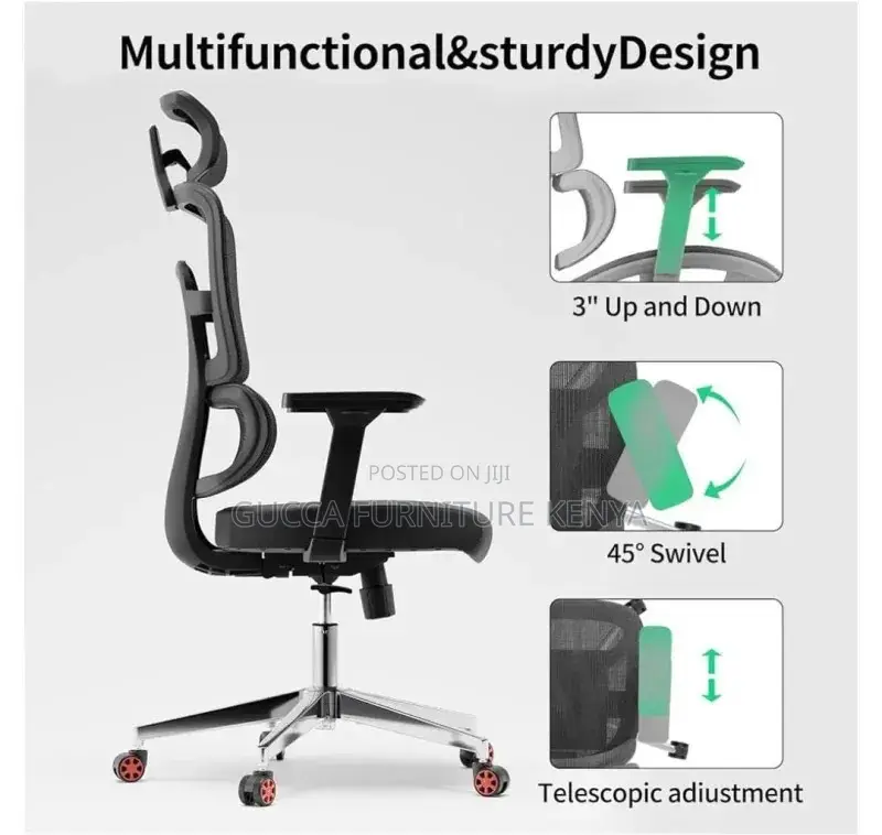 Tall Executive Orthopedic Mesh Adjustable Seat-Swivel