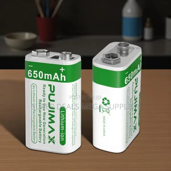 Pujimax 9v 650mah Li-Ion Battery for Microphones and Security Scanners