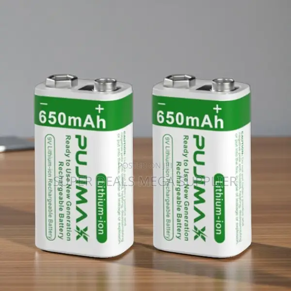 Pujimax 9v 650mah Battery High Capacity Power for Multimeters