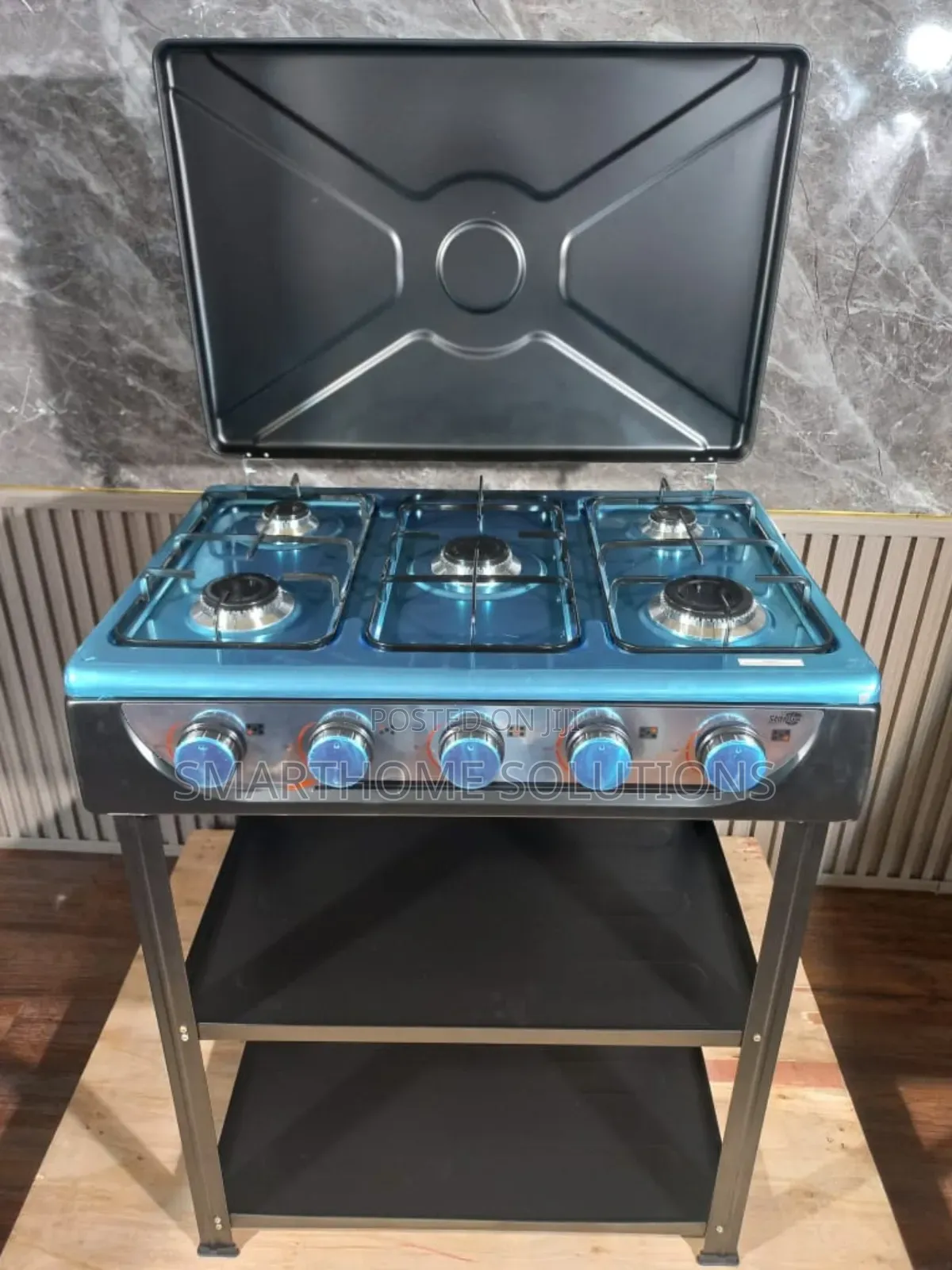 Starlux 5 Full Gas Burner Standing Cooker With Shelves