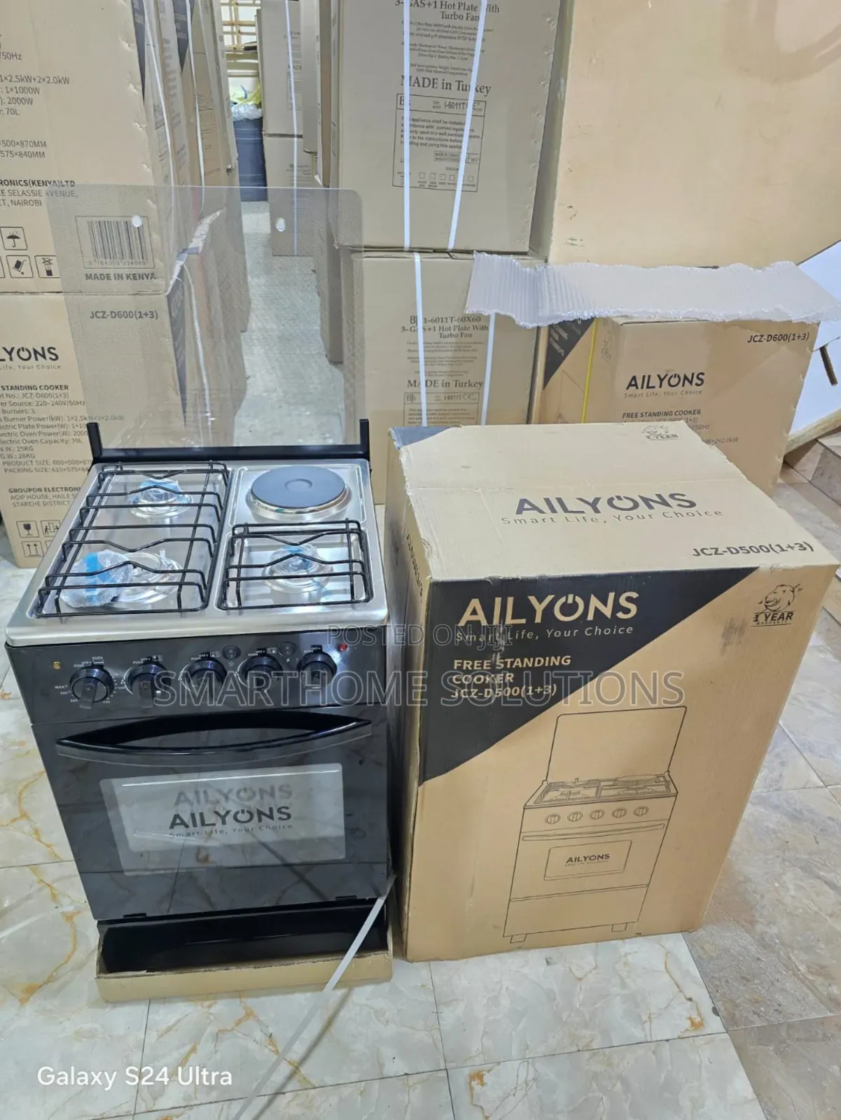 Ailyons 50by55 3gas +1 Electric Standing Cooker