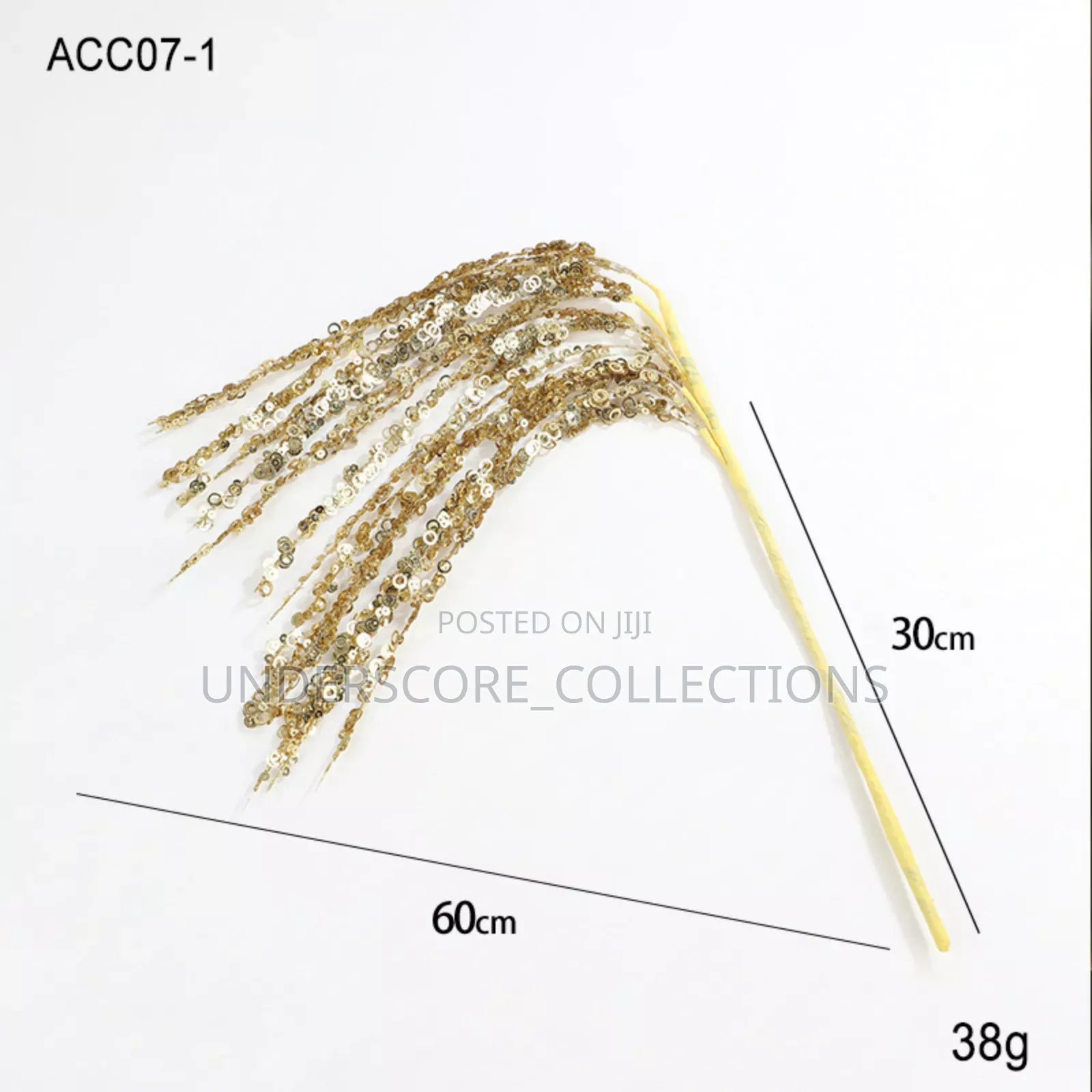 *60cm Glitter Twig Ornaments Branches for Christmas