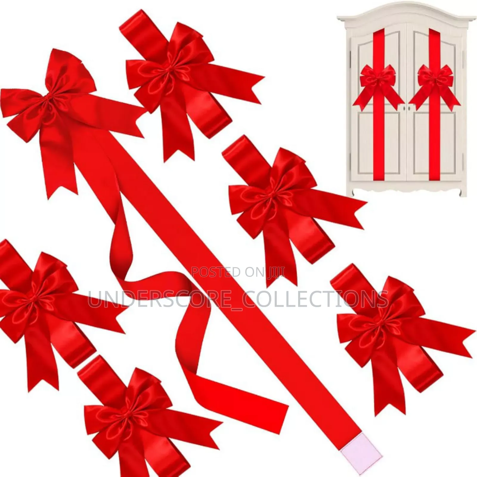 Red Large Christmas Door Ribbons