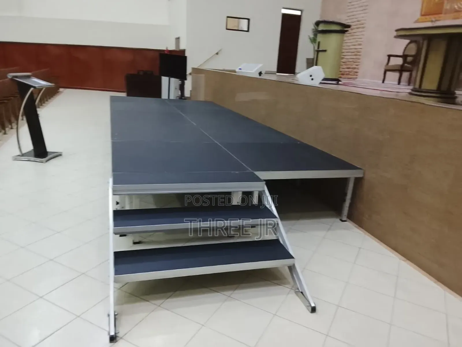 Nice Stage Set Up in Church. We Offer the Best on Hire Services