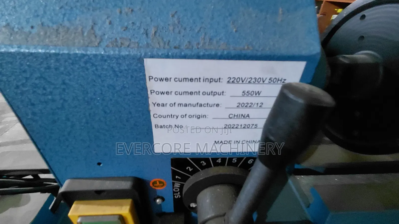 Heavy Duty Woodlathe 550watts Single Phase