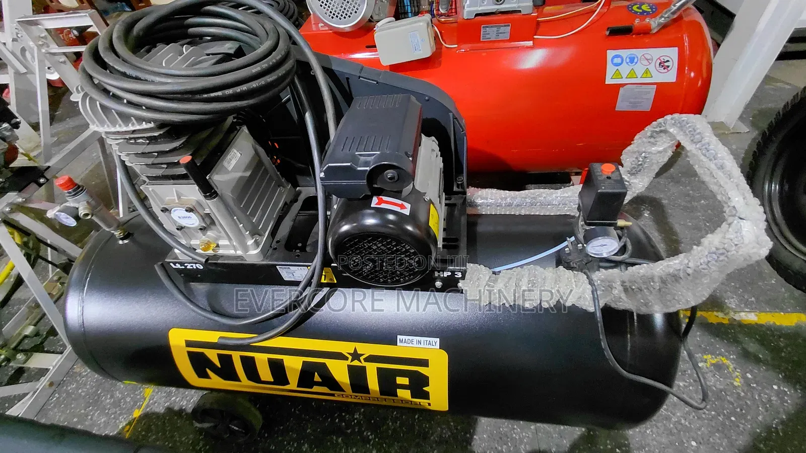 Nuair Italy 150l 3hp Electric Air Compressor.