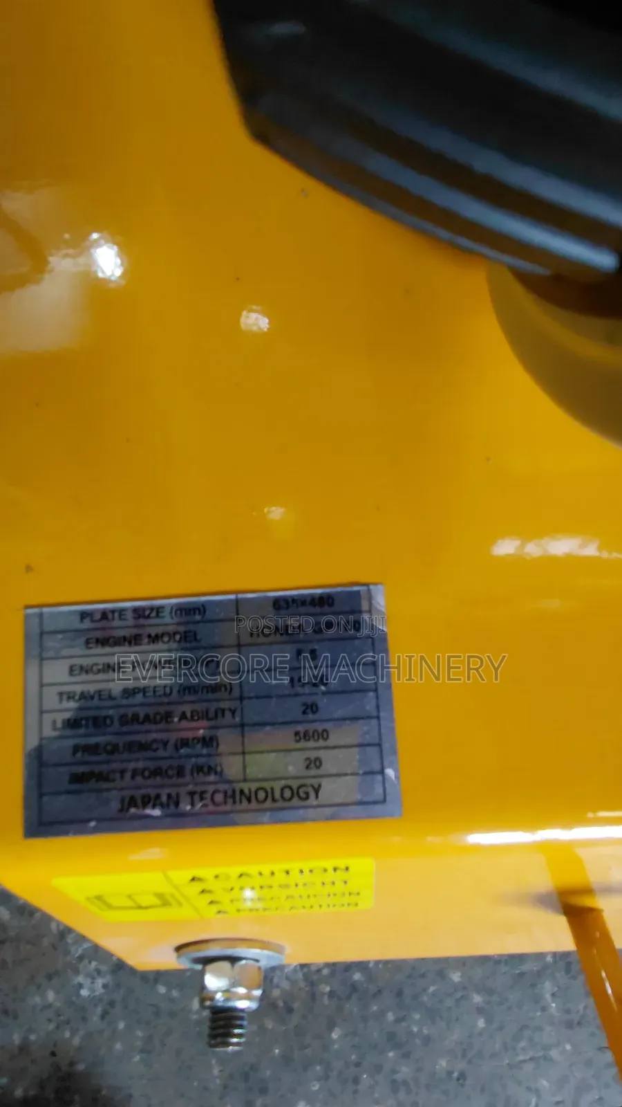 Honda Gp160 Plate Compactor 15-20m/Min Travel Speed 5.5hp