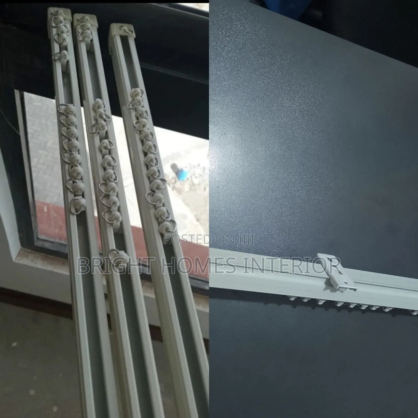 Single Straight Rail With Ceiling Brackets