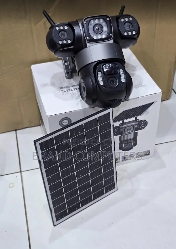 V380 Triple Lens Camera Security Solar Camera With 4g Sim Card