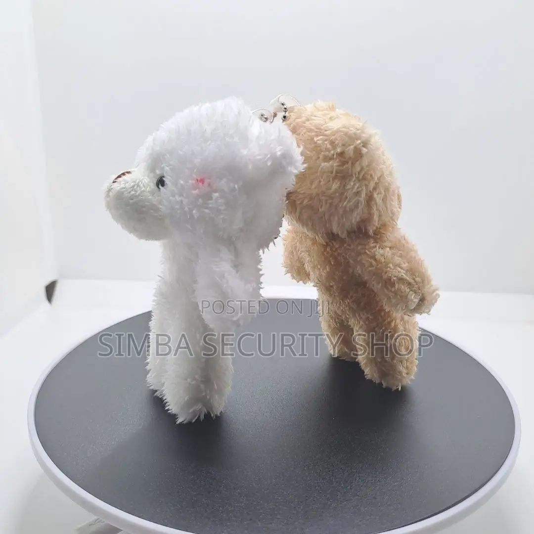 Fluffy 3d Teddy Bear Plush Keychain Soft Keyholder Car Pendant Gift