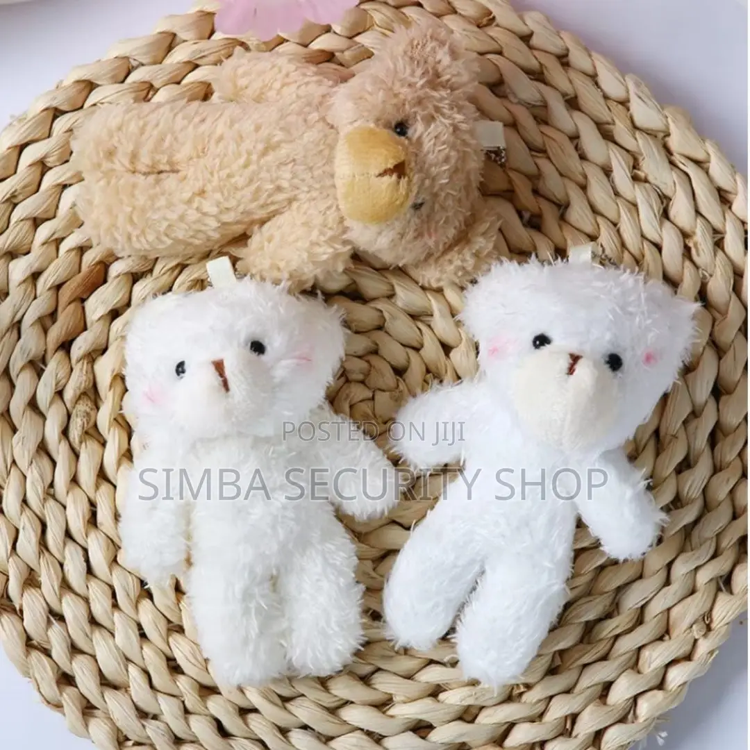 Fluffy 3d Teddy Bear Plush Keychain Soft Keyholder Car Pendant Gift