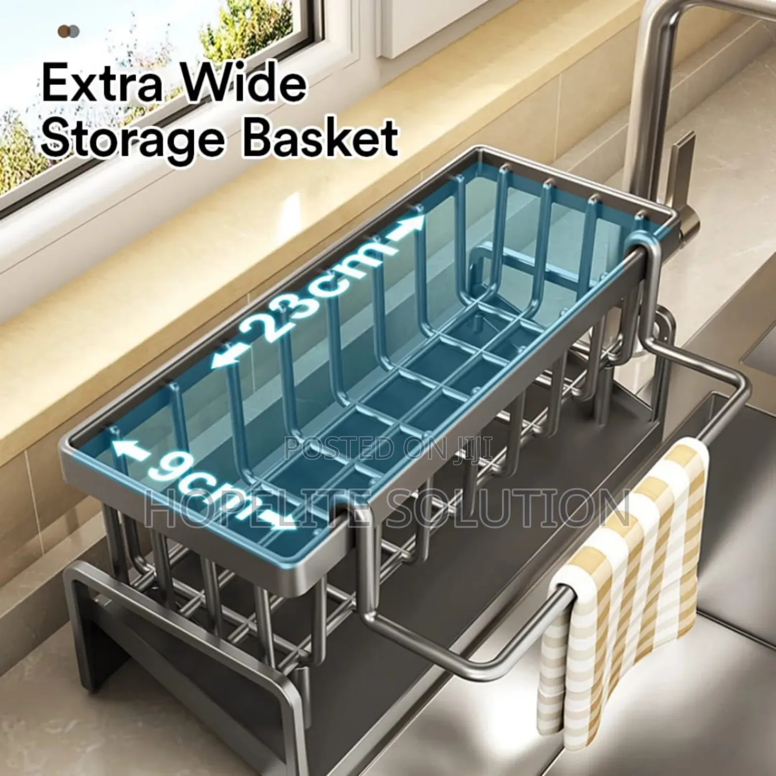 Upgraded Kitchen Sink Caddy Organizer Sponge Rack