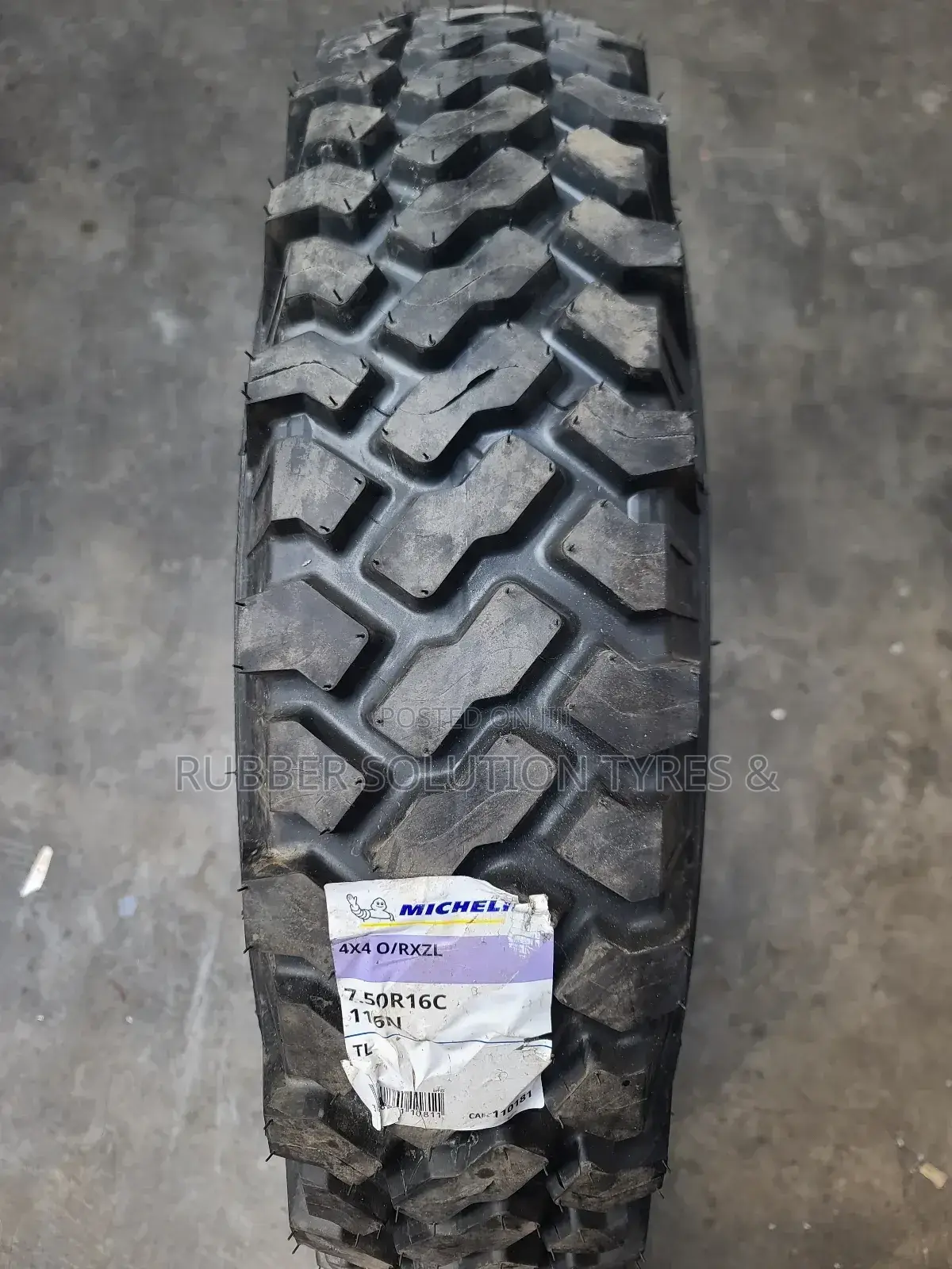 7.50r16 Michelin Tyres 4×4 O/RXZL 116n
