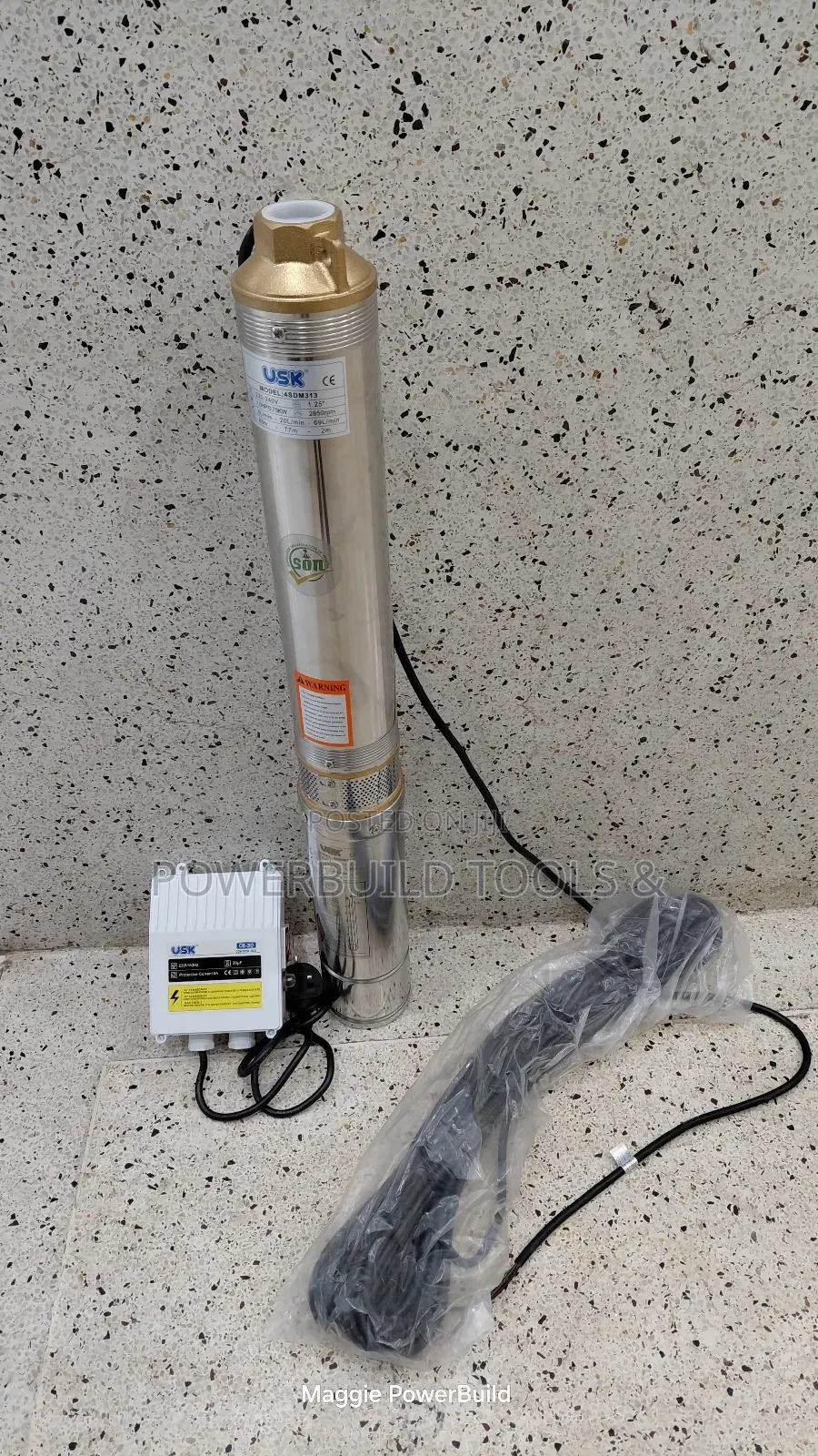 New Usk 1hp Deepwell Submersibl Pump 85m Head With Control Box
