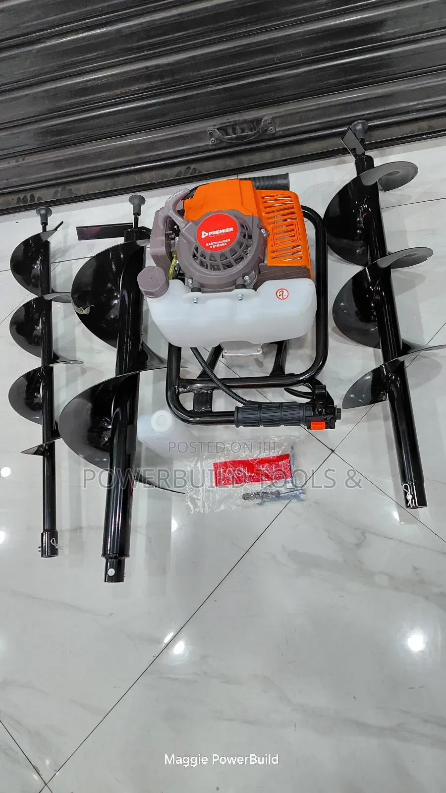 Premier Earth Auger With Bits 72cc Petrol Powered