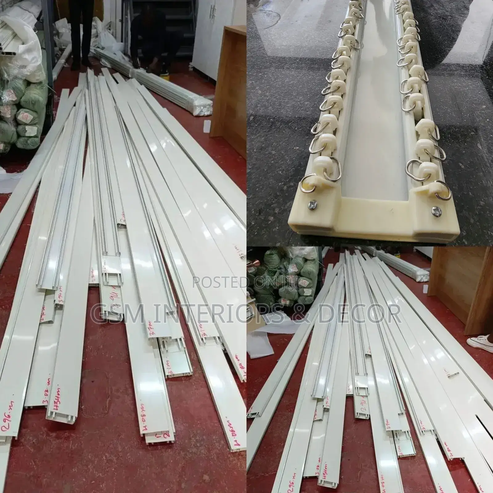 Flipped Aluminium Curtain Rails in Double Runners