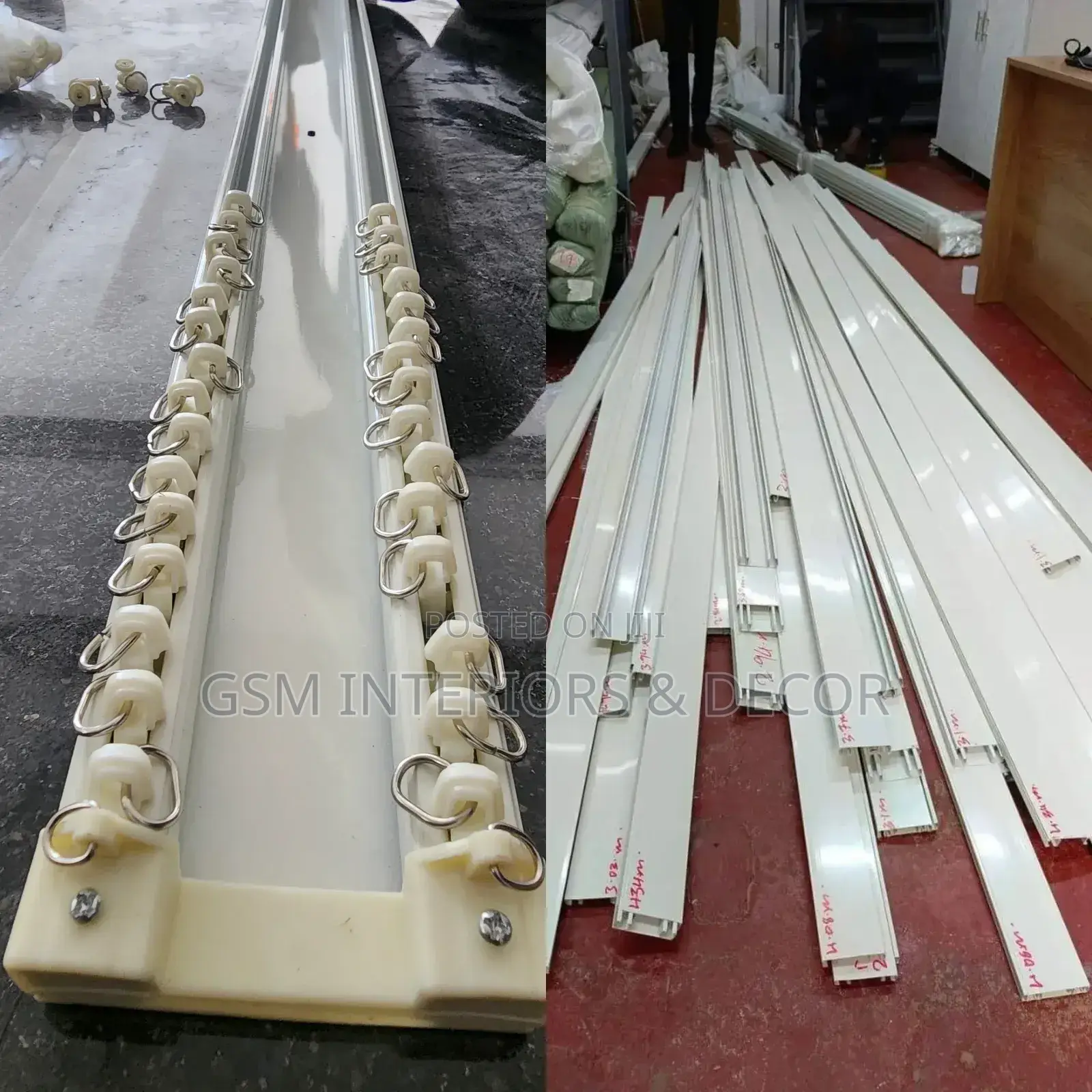 Aluminium Curtain Rails for Gypsum Rooroofed House
