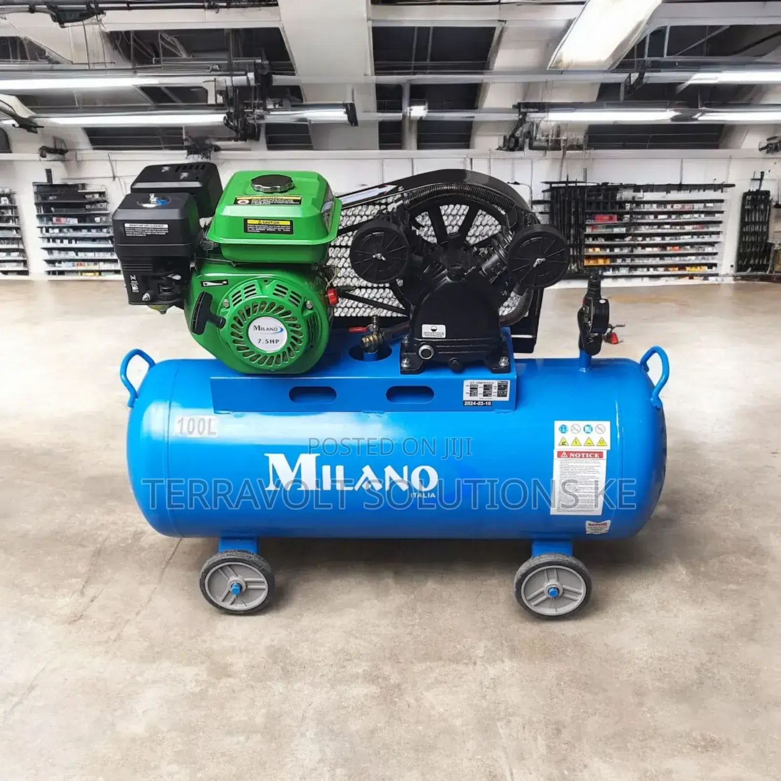 100l Milano Petrol Air Compressor