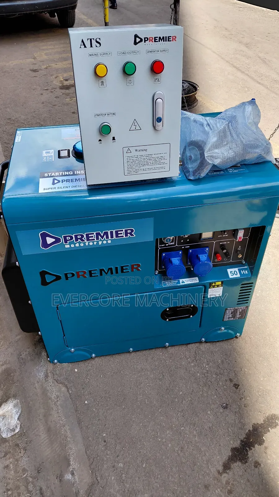 10kva Premier Generator Single Phase Output.