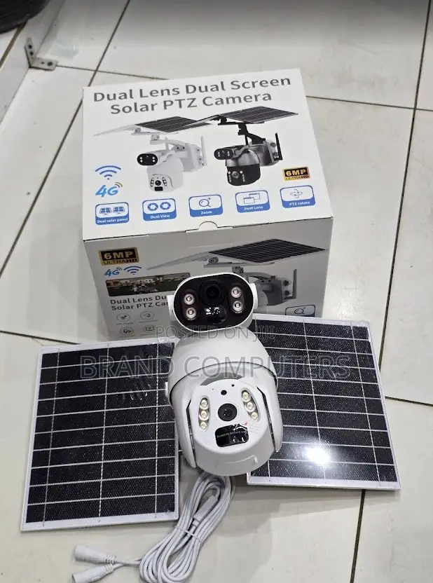 Simcard Solar 6mp Dual Lens CCTV Security Camera With Duo Solar Panel