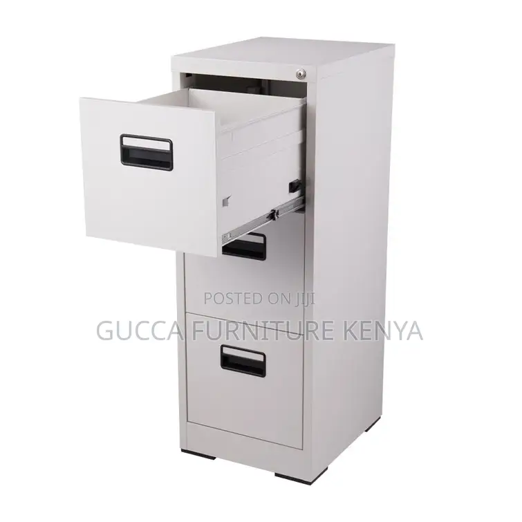 4-Drawer Metallic(White)Storage Document Cabinet