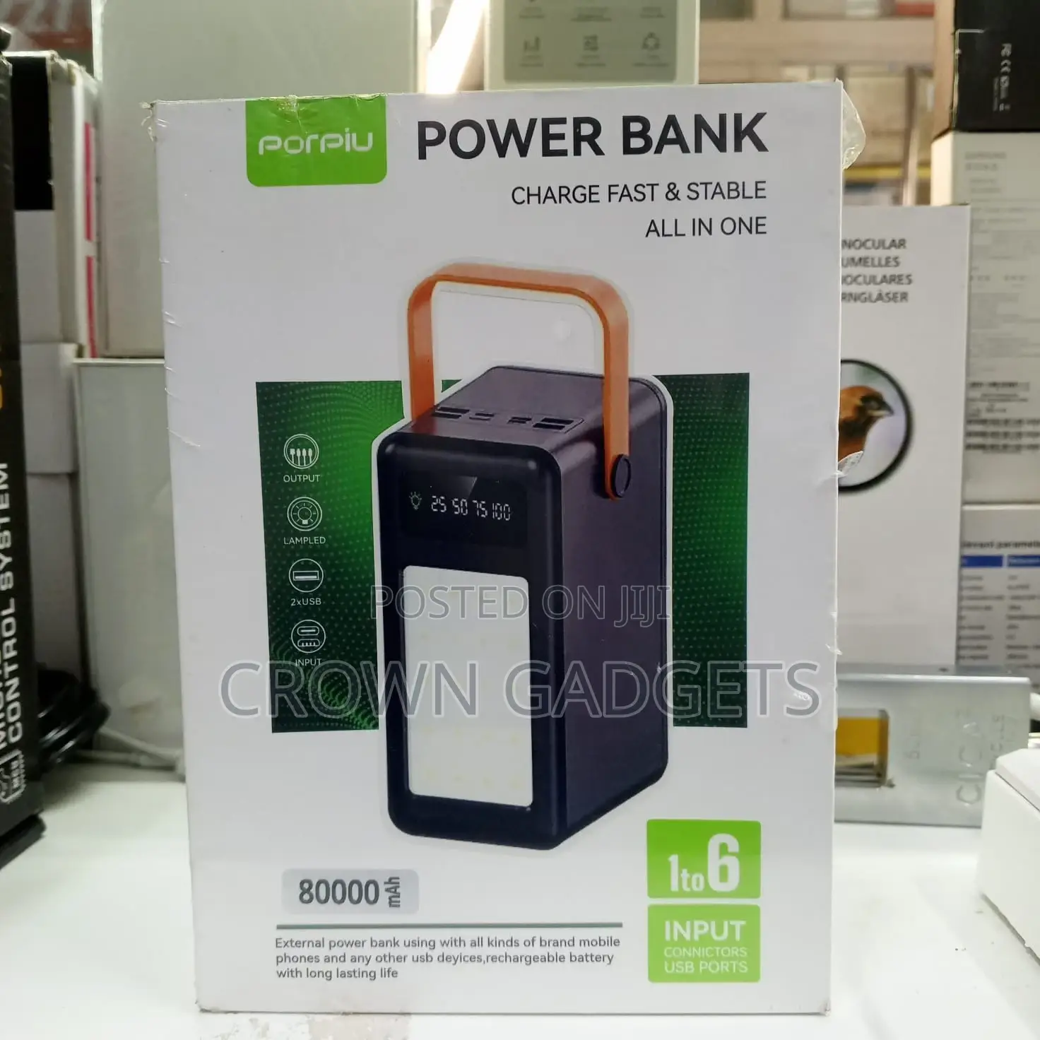 Porpiu 80000mah Power Bank – Stable Output Quick Charging