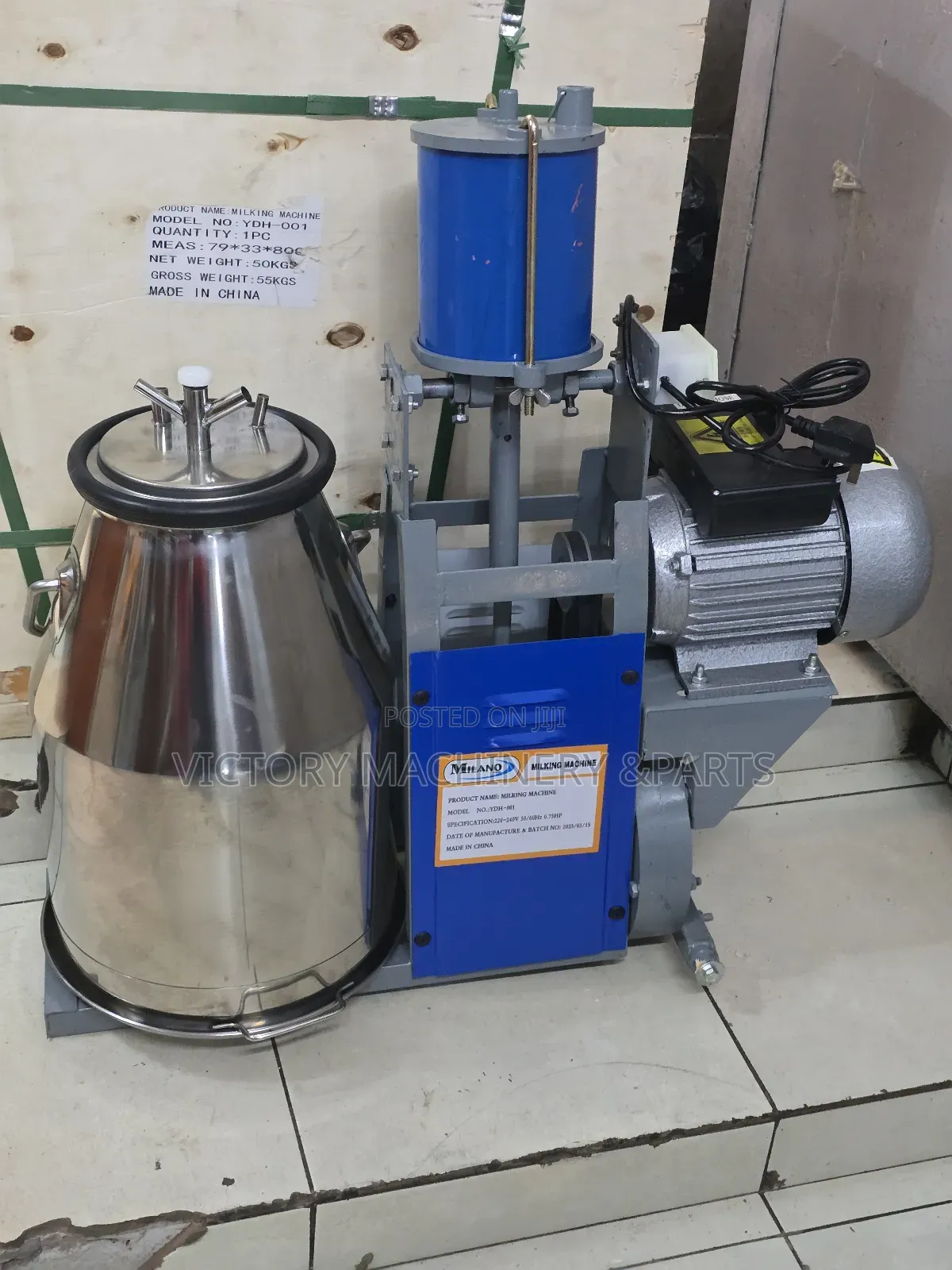 Ydh 001 Milano Italia Milking Machine Single Bucket /Single Barrel Cow